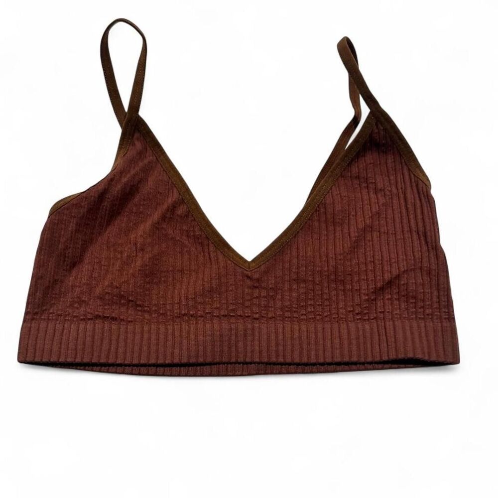 Colsie Women's Brown and Burgundy Crop-top